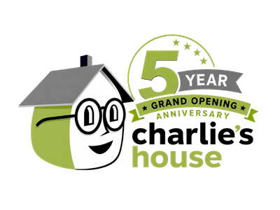 Charlie's House 5-Year Grand Opening Logo