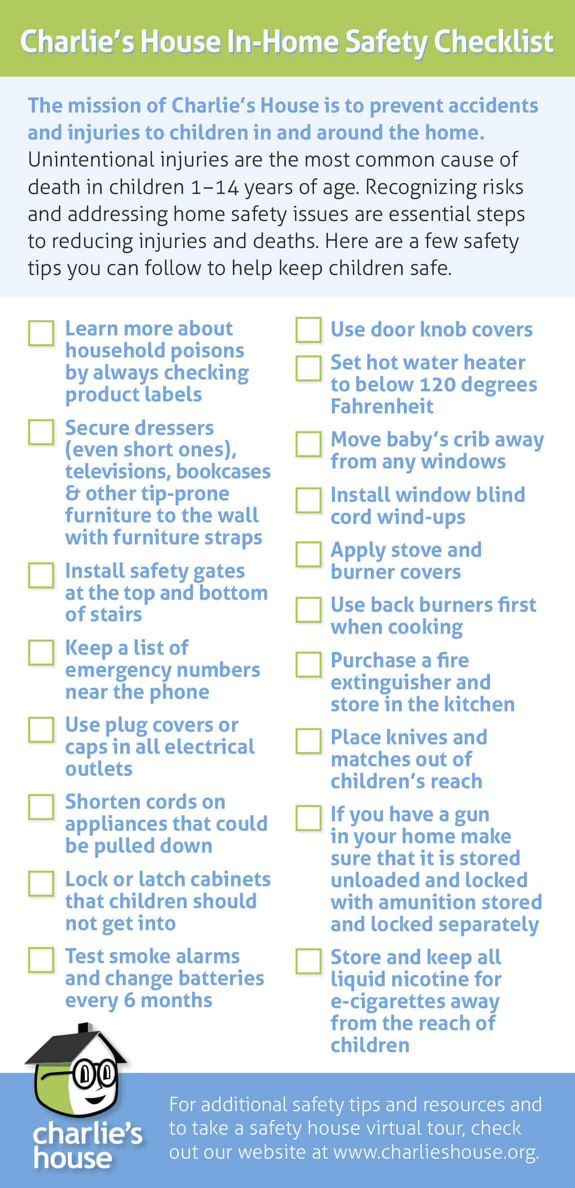 Order Safety Supplies - Charlie's House
